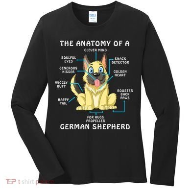 Anatomy Of German Shepherd Women's Long Sleeve Shirt