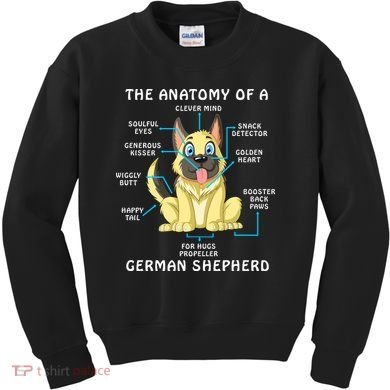 Anatomy Of German Shepherd Kids Sweatshirt