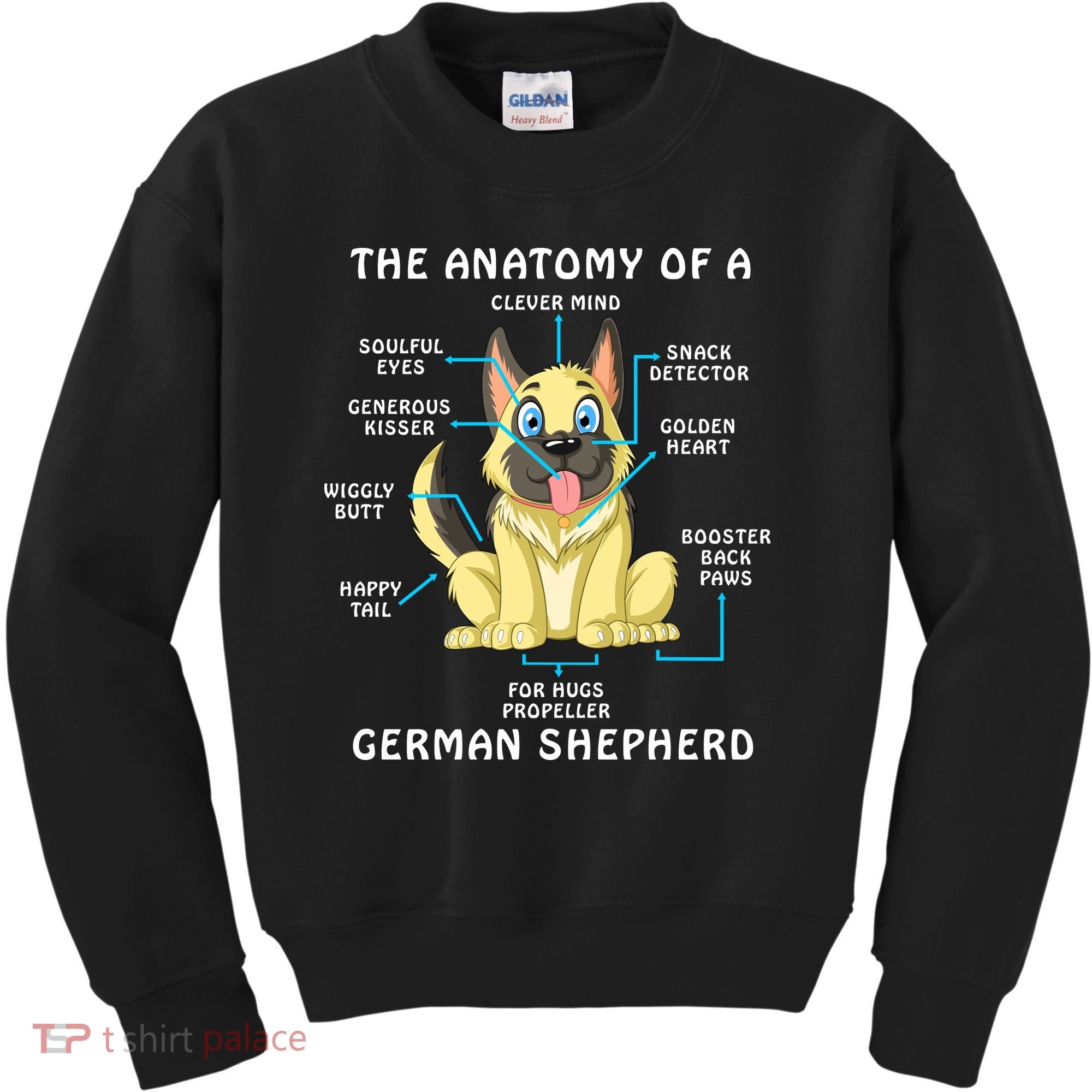 Anatomy Of German Shepherd Kids Sweatshirt