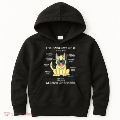 Anatomy Of German Shepherd Kids Hoodie