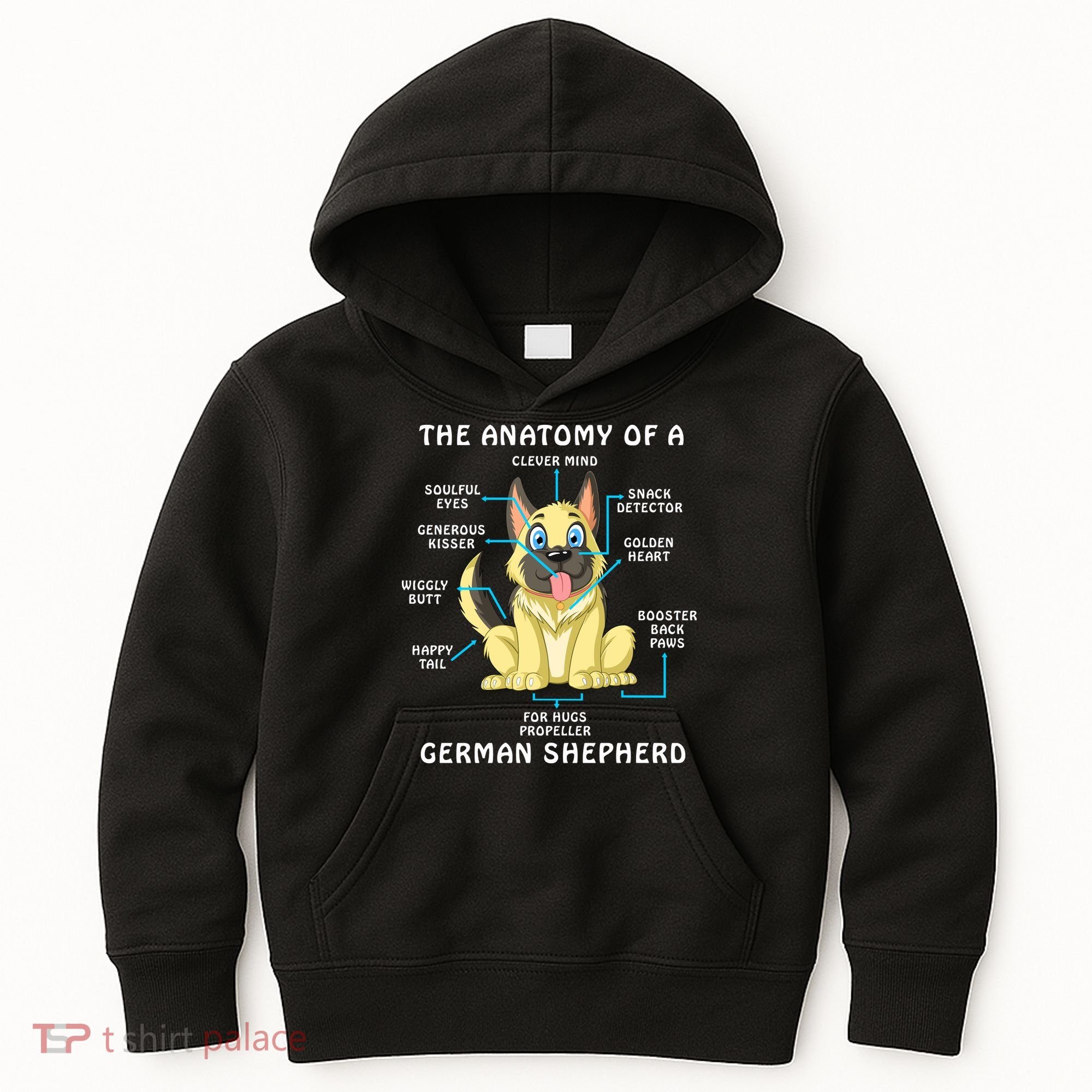 Anatomy Of German Shepherd Kids Hoodie