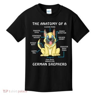 Anatomy Of German Shepherd Kids T-Shirt