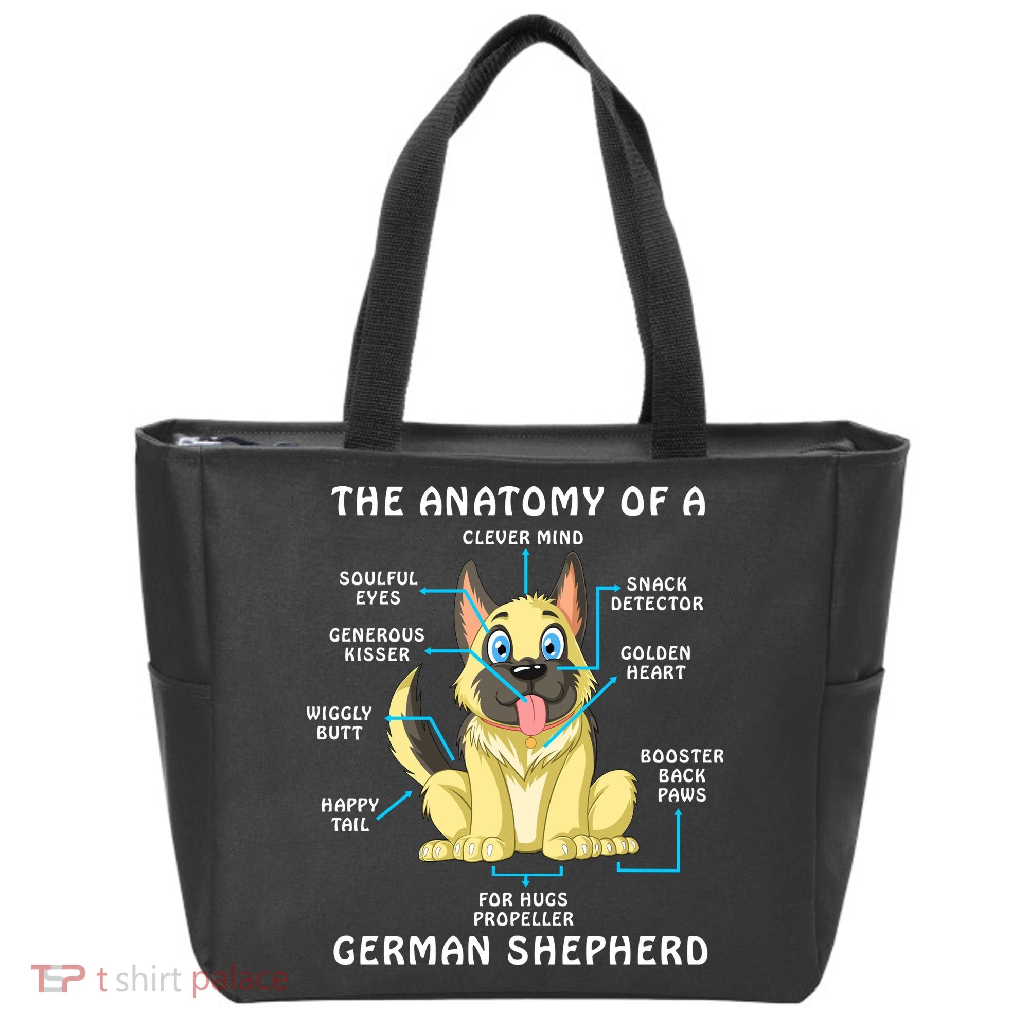 Anatomy Of German Shepherd Tote Bag