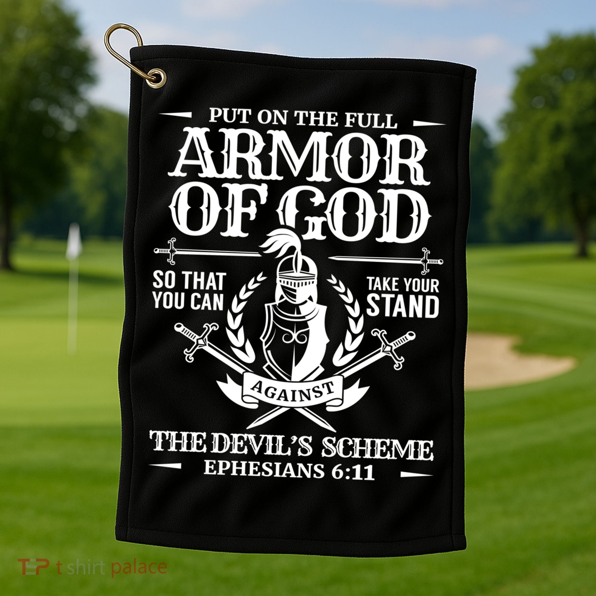 Armor Of God Christian Bible Verse Religious Cool Gift Golf Towel