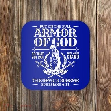 Armor Of God Christian Bible Verse Religious Cool Gift Coaster