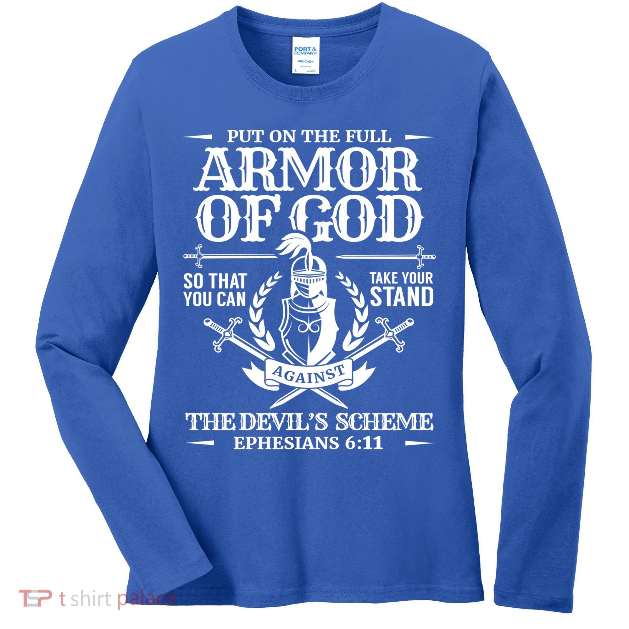 Armor Of God Christian Bible Verse Religious Cool Gift Women's Long Sleeve Shirt