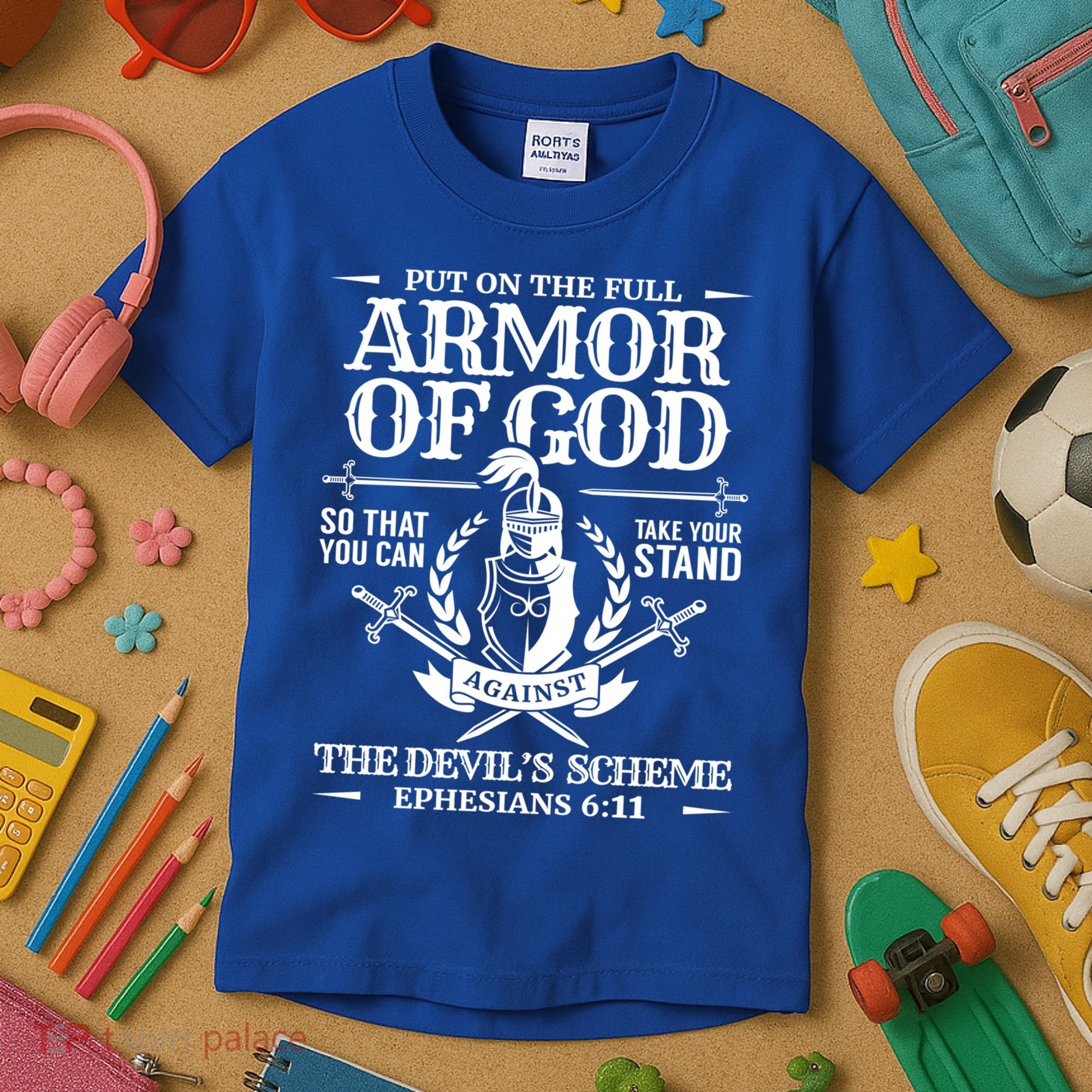 Armor Of God Christian Bible Verse Religious Cool Gift Kids T-Shirt