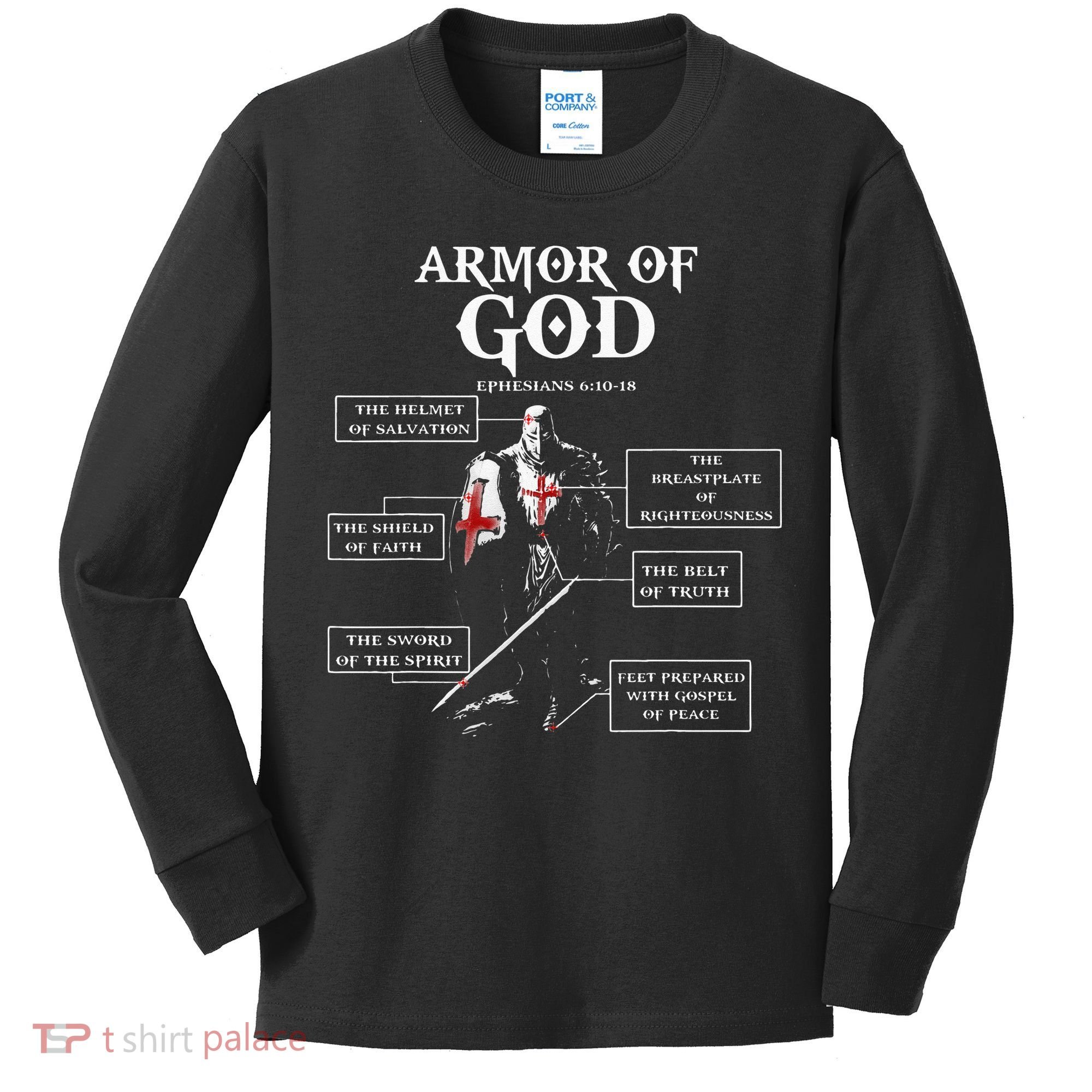 Armor Of God Bible Verse Cool For Religious Christian Kids Long Sleeve Shirt