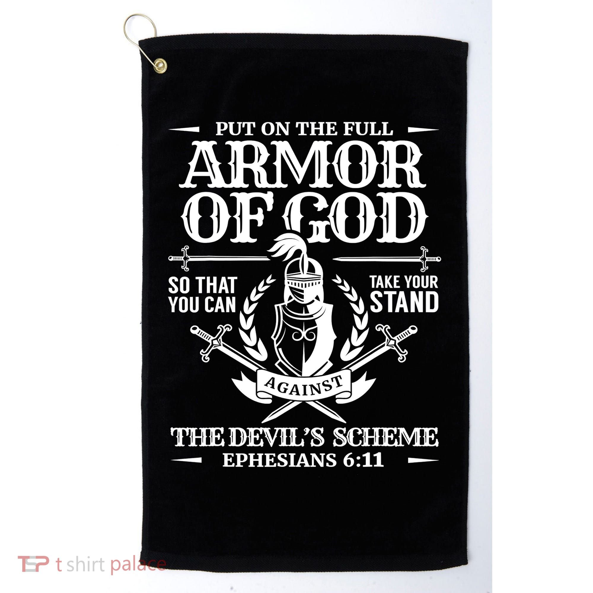 Armor Of God Christian Bible Verse Religious Golf Towel