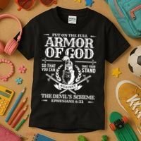 Armor Of God Christian Bible Verse Religious Kids T-Shirt thumb 3