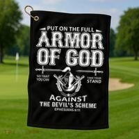 Armor Of God Christianity Golf Towel thumb 1