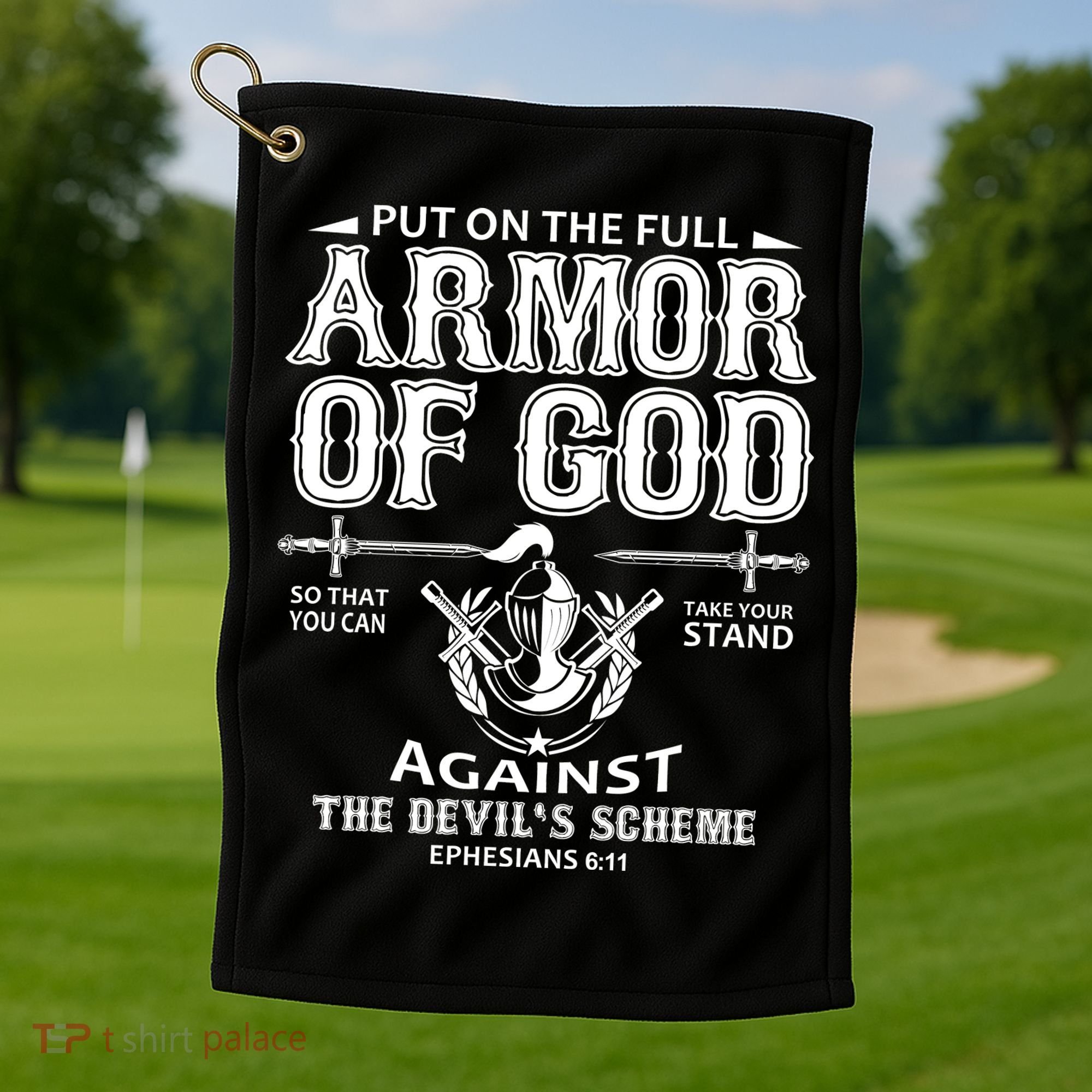 Armor Of God Christianity Golf Towel
