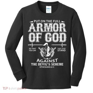 Armor Of God Christianity Kids Long Sleeve Shirt