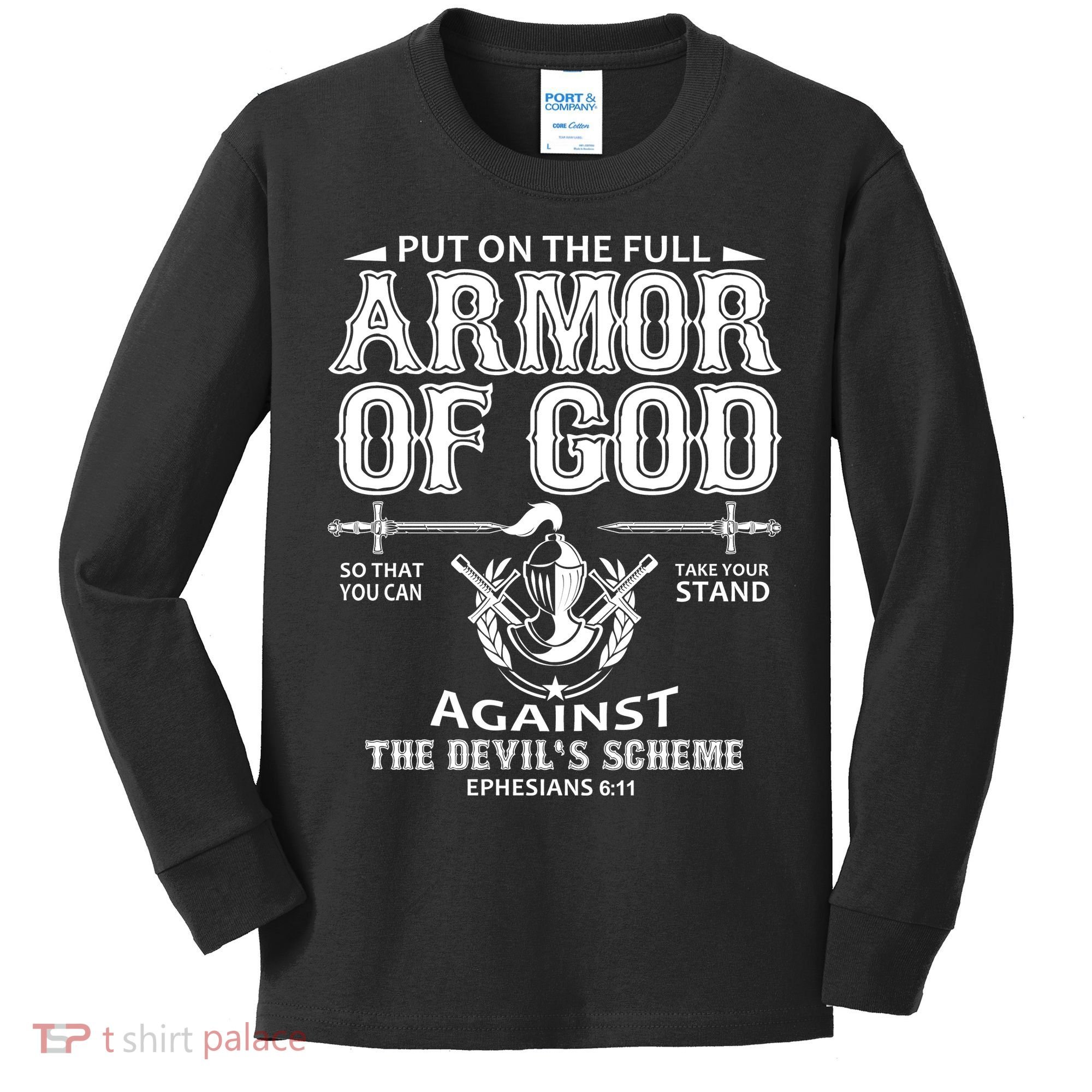 Armor Of God Christianity Kids Long Sleeve Shirt
