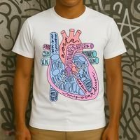 Anatomical Of Heart Cardiac Nurse Practioner Sonographer T-Shirt thumb 3