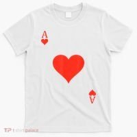 Ace Of Hearts Costume Deck Of Cards Playing Card Halloween T-Shirt thumb 0