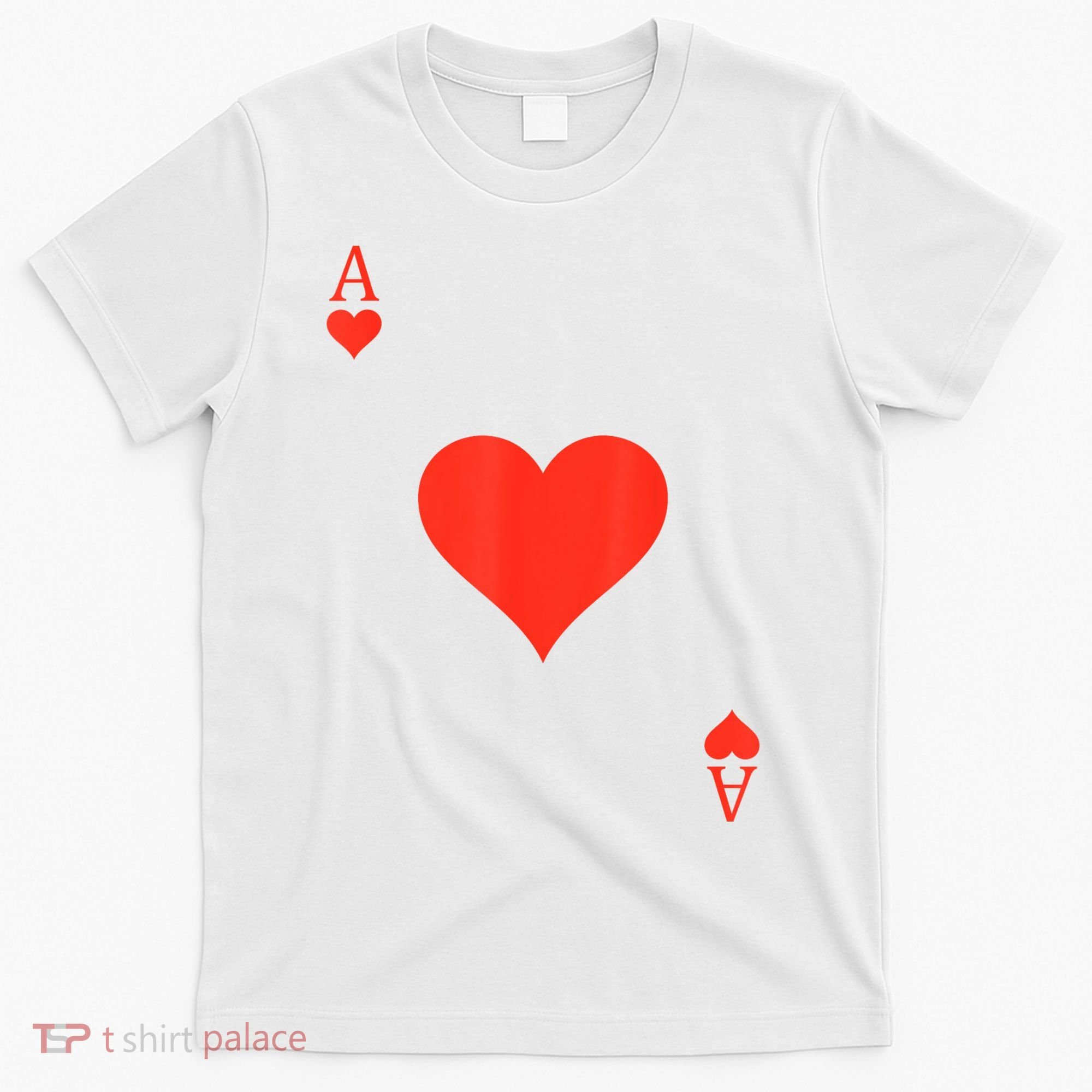 Ace Of Hearts Costume Deck Of Cards Playing Card Halloween T-Shirt