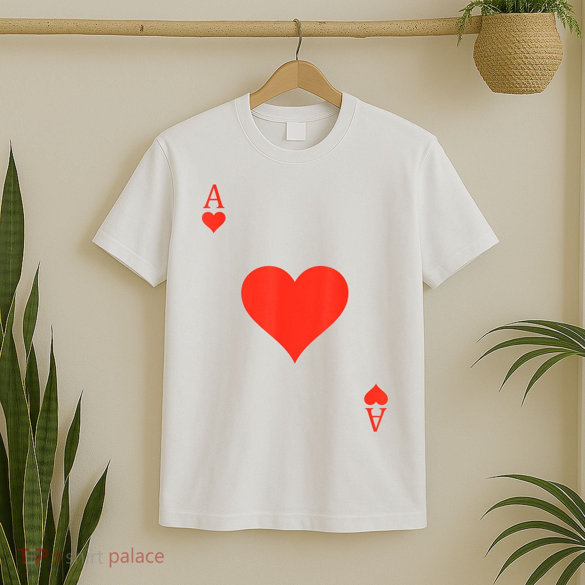 Ace Of Hearts Costume Deck Of Cards Playing Card Halloween T-Shirt