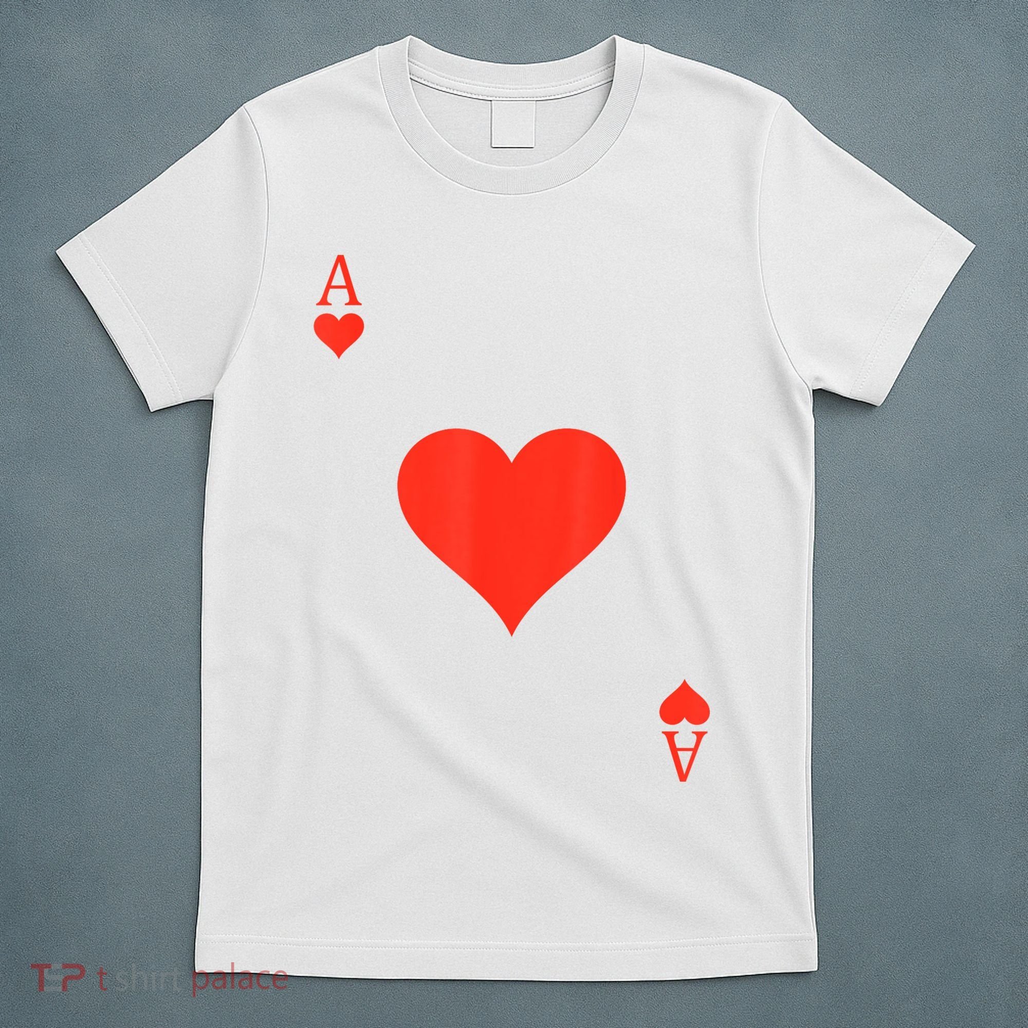 Ace Of Hearts Costume Deck Of Cards Playing Card Halloween T-Shirt