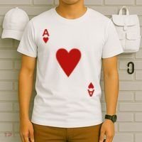 Ace Of Hearts Blackjack Cards Poker 21 T-Shirt thumb 6