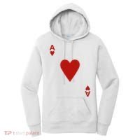 Ace Of Hearts Blackjack Cards Poker 21 Women's Hoodie thumb 0