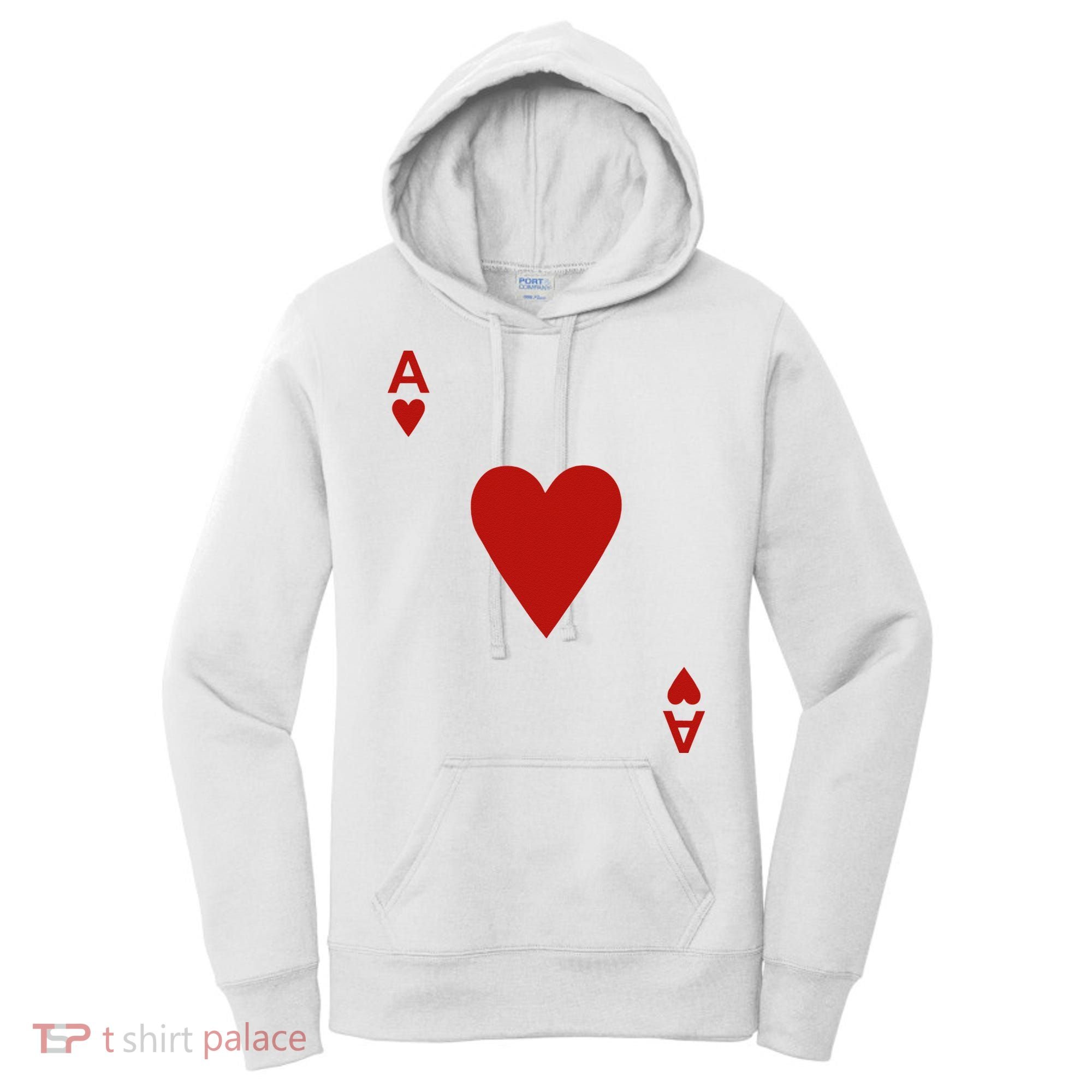 Ace Of Hearts Blackjack Cards Poker 21 Women's Hoodie