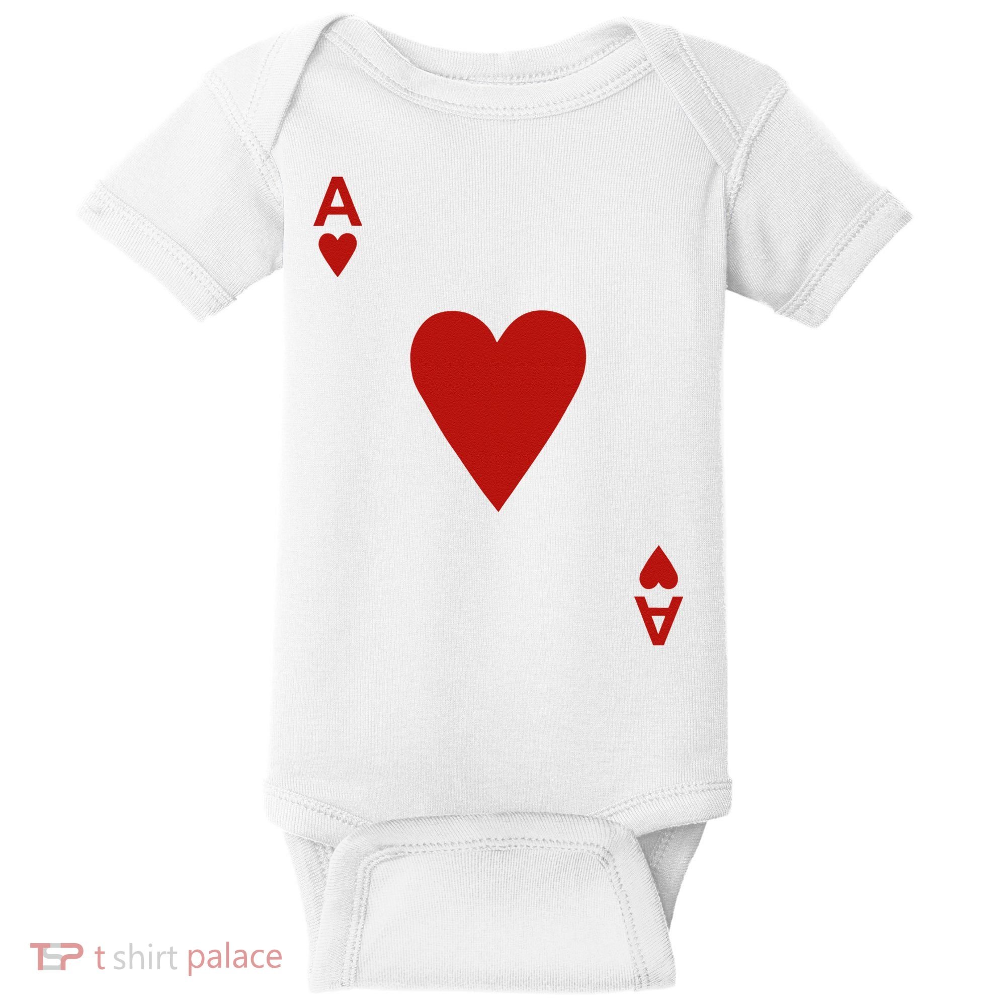 Ace Of Hearts Blackjack Cards Poker 21 Baby Bodysuit