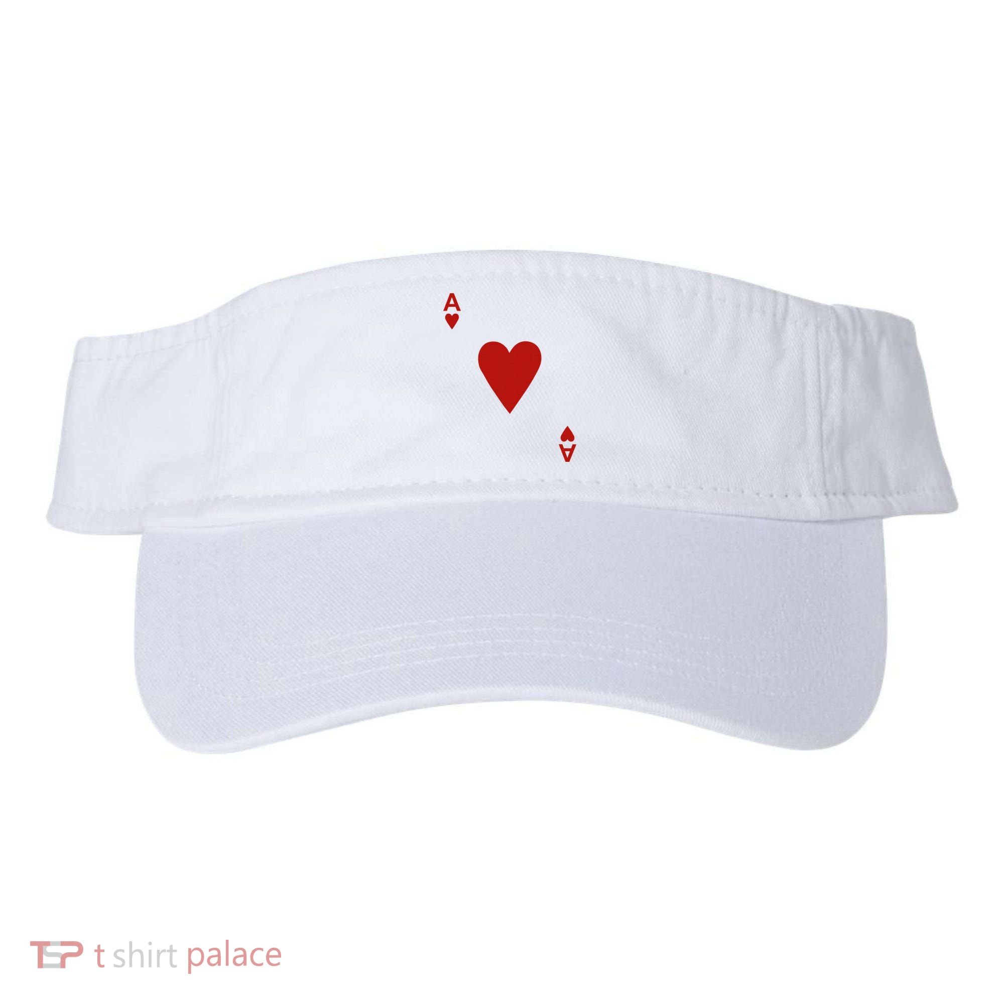 Ace Of Hearts Blackjack Cards Poker 21 Visor