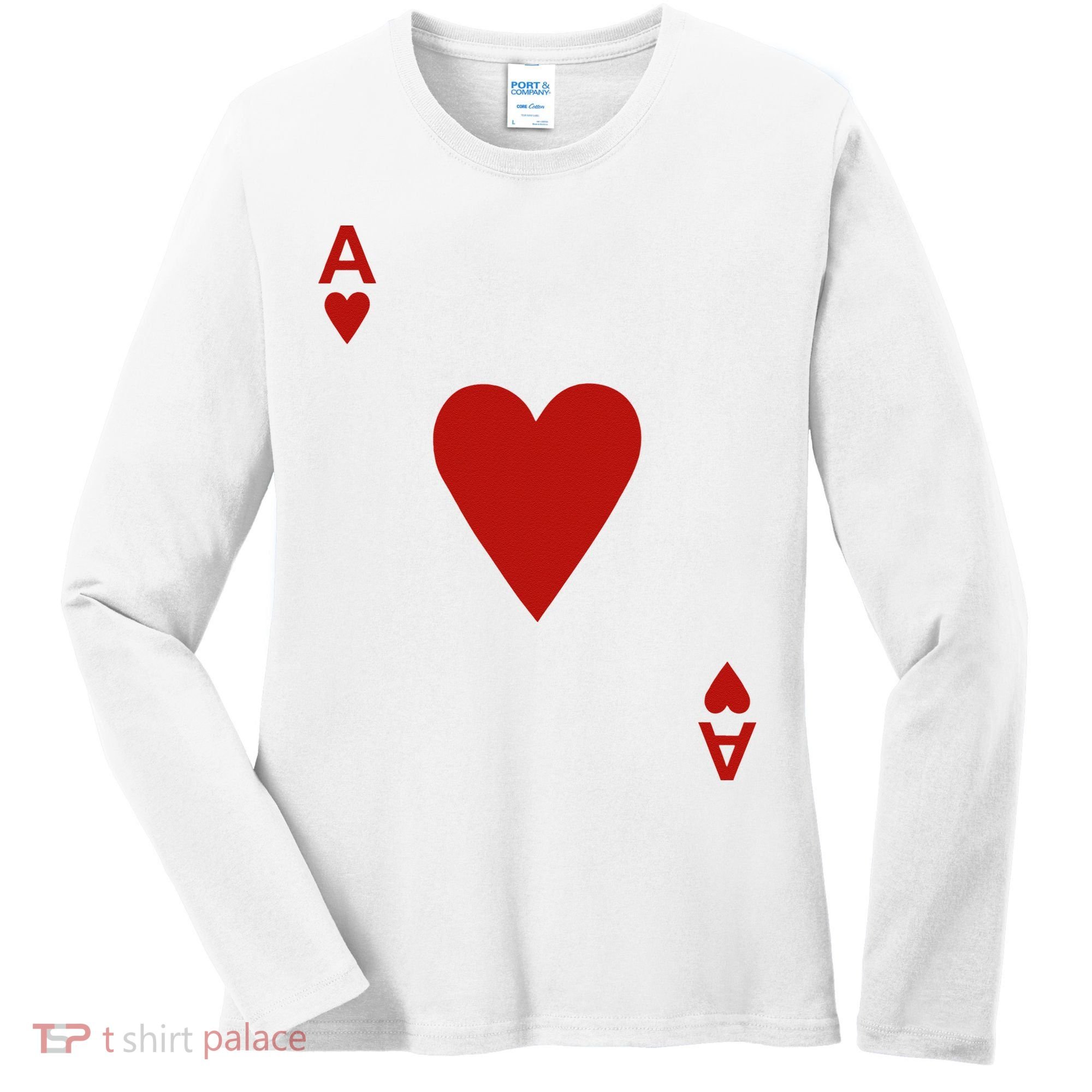 Ace Of Hearts Blackjack Cards Poker 21 Women's Long Sleeve Shirt