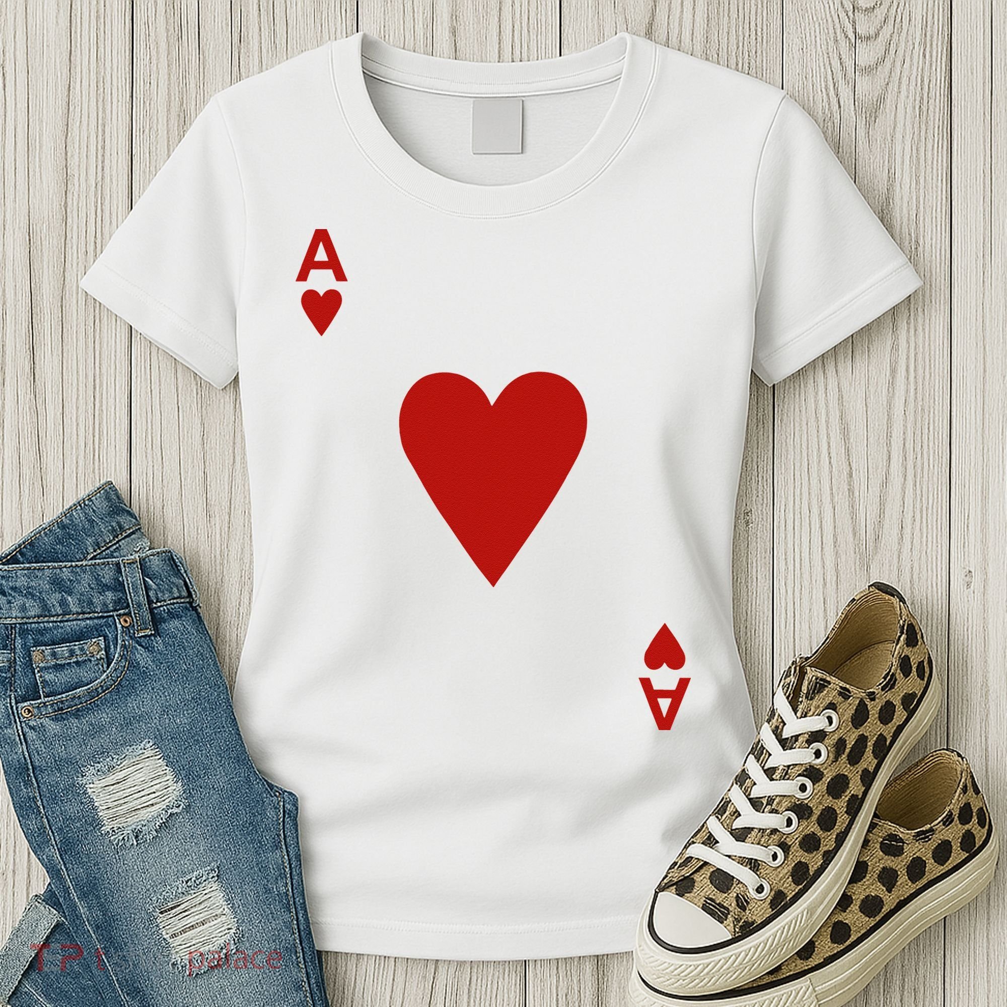 Ace Of Hearts Blackjack Cards Poker 21 Women's T-Shirt