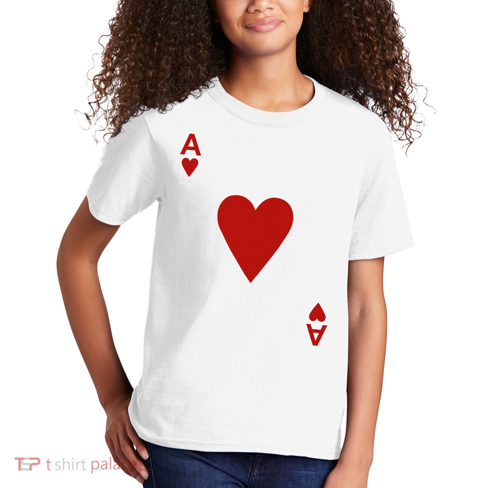 Ace Of Hearts Blackjack Cards Poker 21 Kids T-Shirt