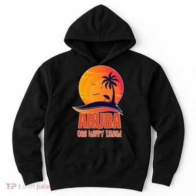 Aruba One Happy Island Beautiful Sunset Beach Hoodie