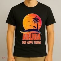 Aruba One Happy Island Beautiful Sunset Beach T-Shirt thumb 3