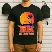 Aruba One Happy Island Beautiful Sunset Beach T-Shirt thumb 6