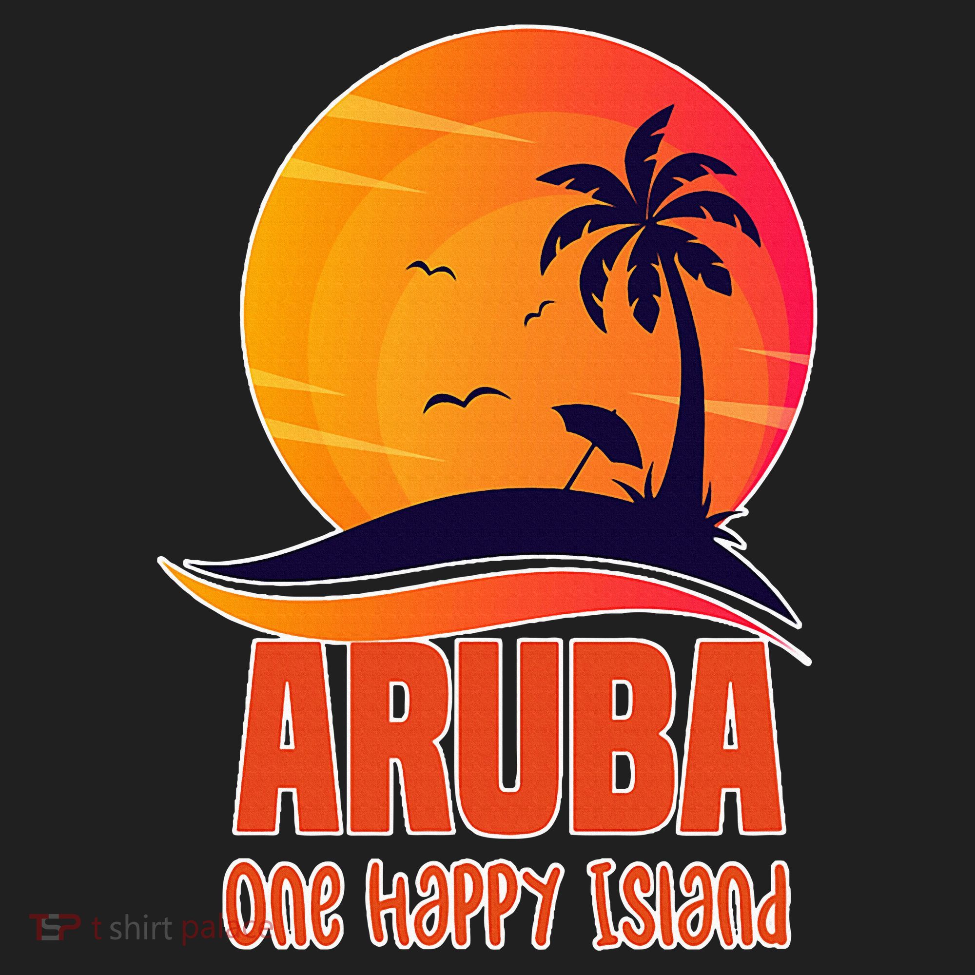 Aruba One Happy Island Beautiful Sunset Beach Beanie