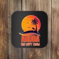 Aruba One Happy Island Beautiful Sunset Beach Coaster thumb 0