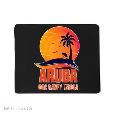 Aruba One Happy Island Beautiful Sunset Beach Mousepad