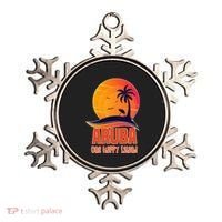 Aruba One Happy Island Beautiful Sunset Beach Ornament thumb 0