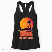 Aruba One Happy Island Beautiful Sunset Beach Women's Tank Top thumb 0