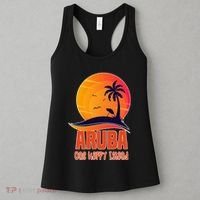 Aruba One Happy Island Beautiful Sunset Beach Women's Tank Top thumb 3