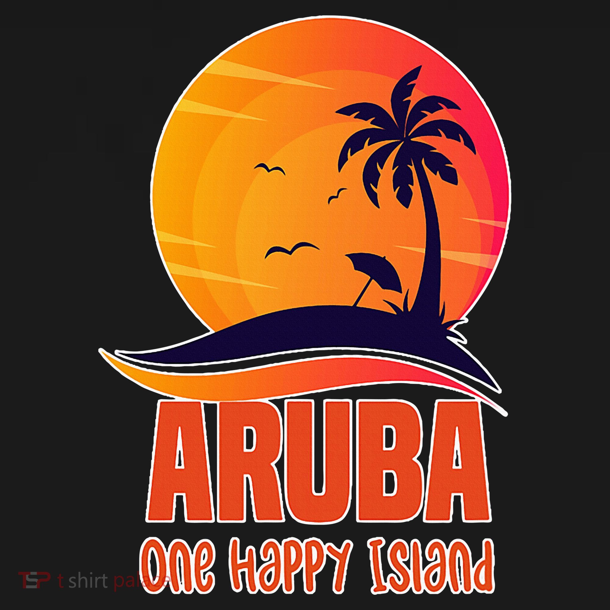 Aruba One Happy Island Beautiful Sunset Beach Women's Tank Top