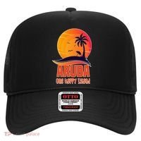 Aruba One Happy Island Beautiful Sunset Beach Hat thumb 0