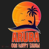 Aruba One Happy Island Beautiful Sunset Beach Hat thumb 2