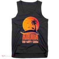 Aruba One Happy Island Beautiful Sunset Beach Tank Top thumb 0