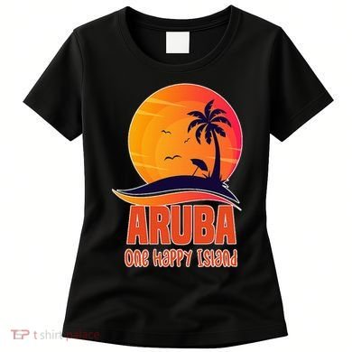 Aruba One Happy Island Beautiful Sunset Beach Women's T-Shirt