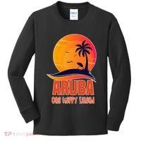 Aruba One Happy Island Beautiful Sunset Beach Kids Long Sleeve Shirt thumb 0