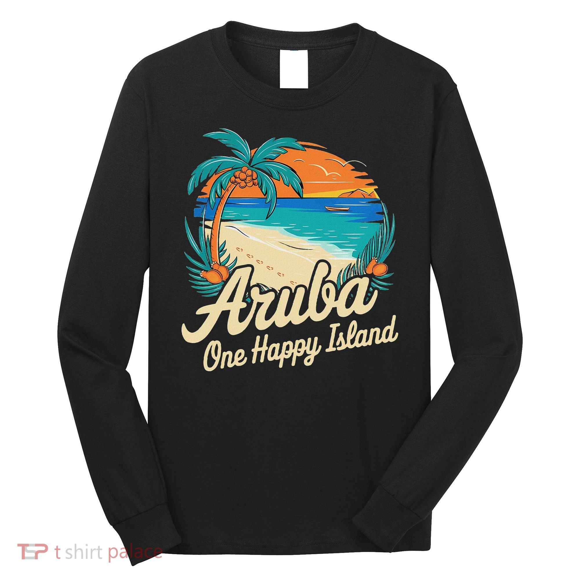 Aruba One Happy Island Souvenir Long Sleeve Shirt