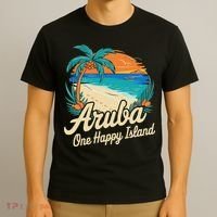 Aruba One Happy Island Souvenir T-Shirt thumb 3