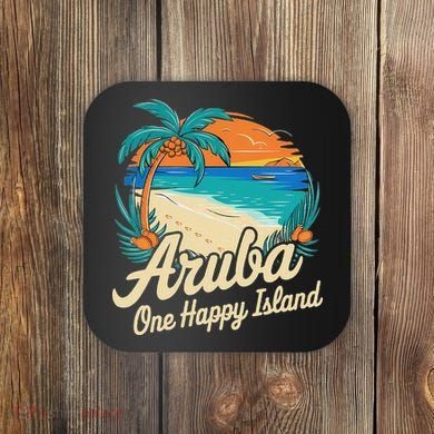 Aruba One Happy Island Souvenir Coaster