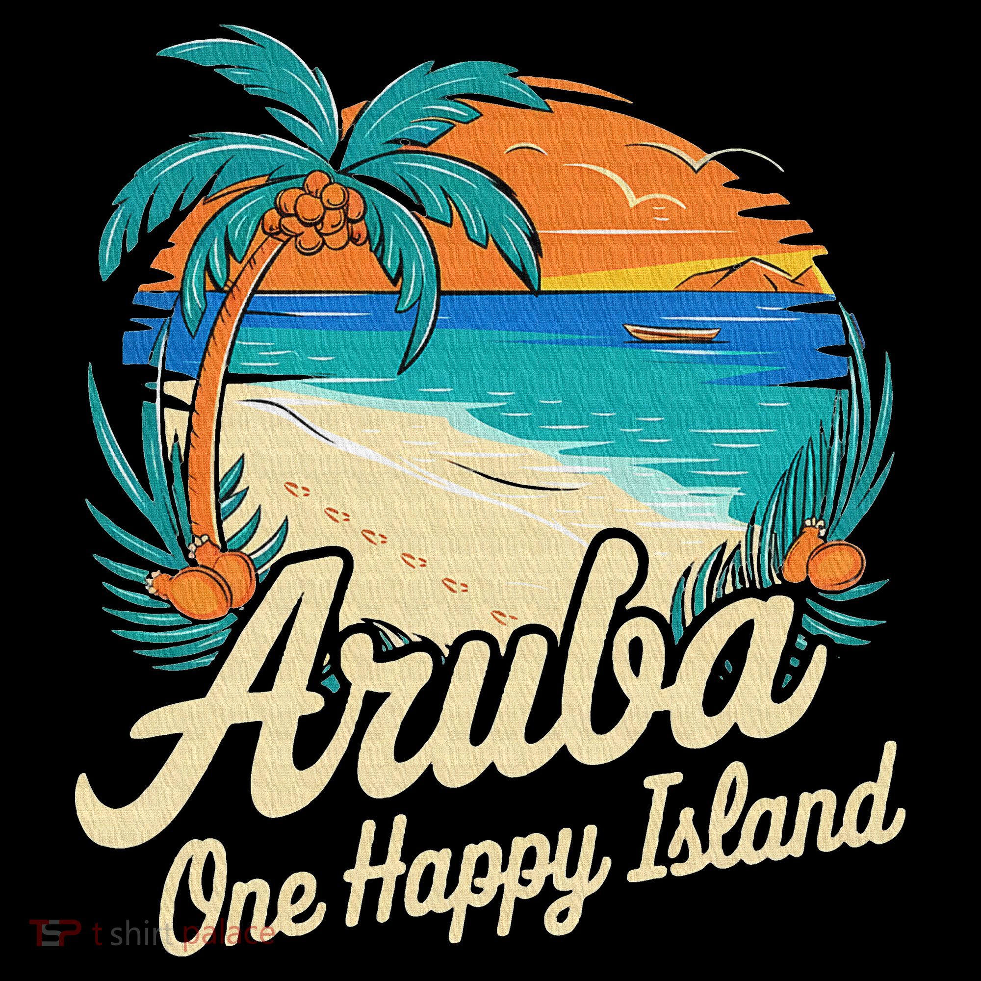 Aruba One Happy Island Souvenir Women's Hoodie